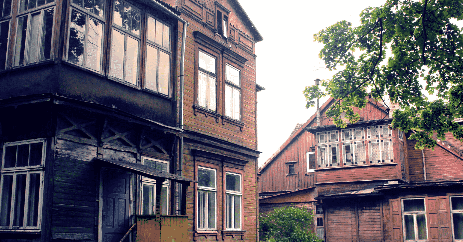 rundown house