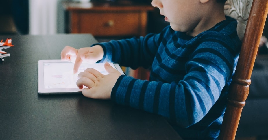 boy on tablet