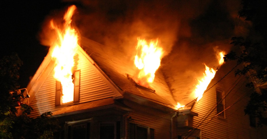 house on fire