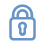 Shipping logistics and vaulting lock icon