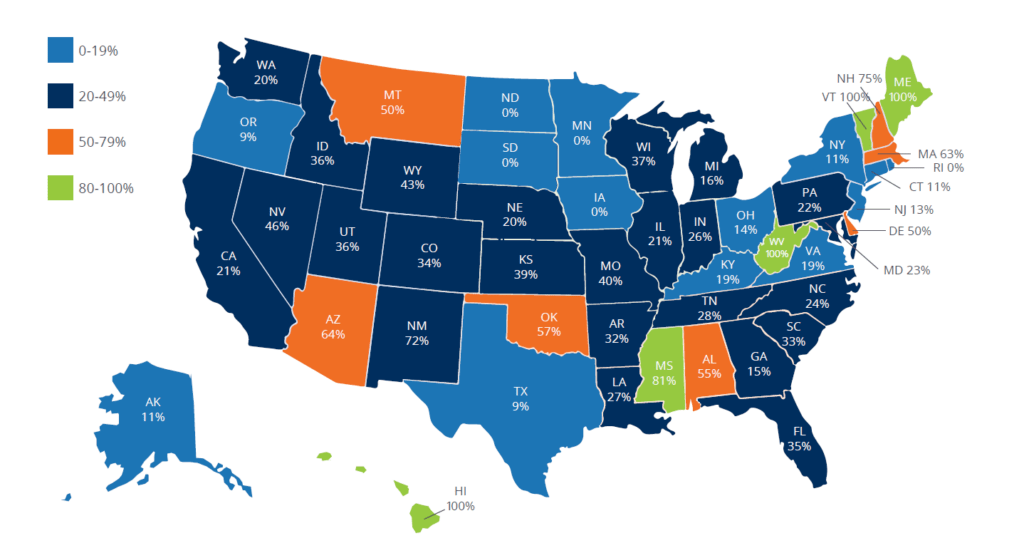 Out of State Residents Buying Real Estate Map