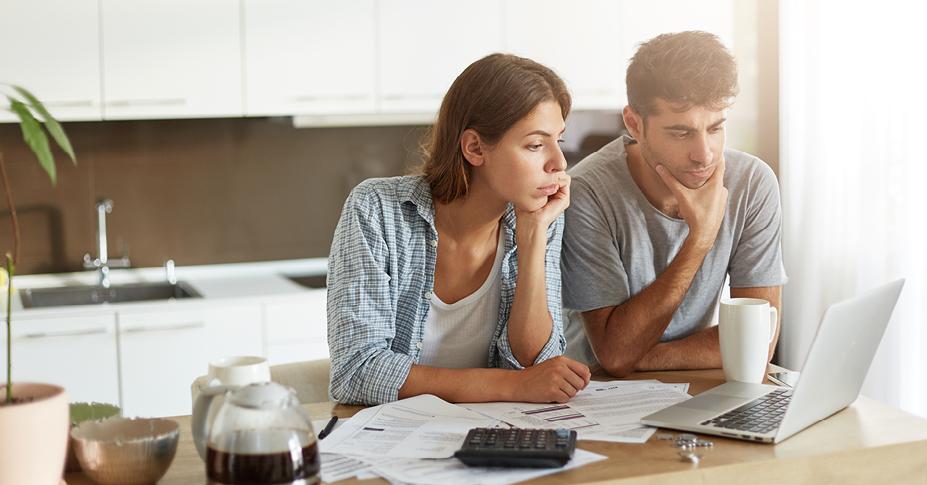 two couples doing finances together